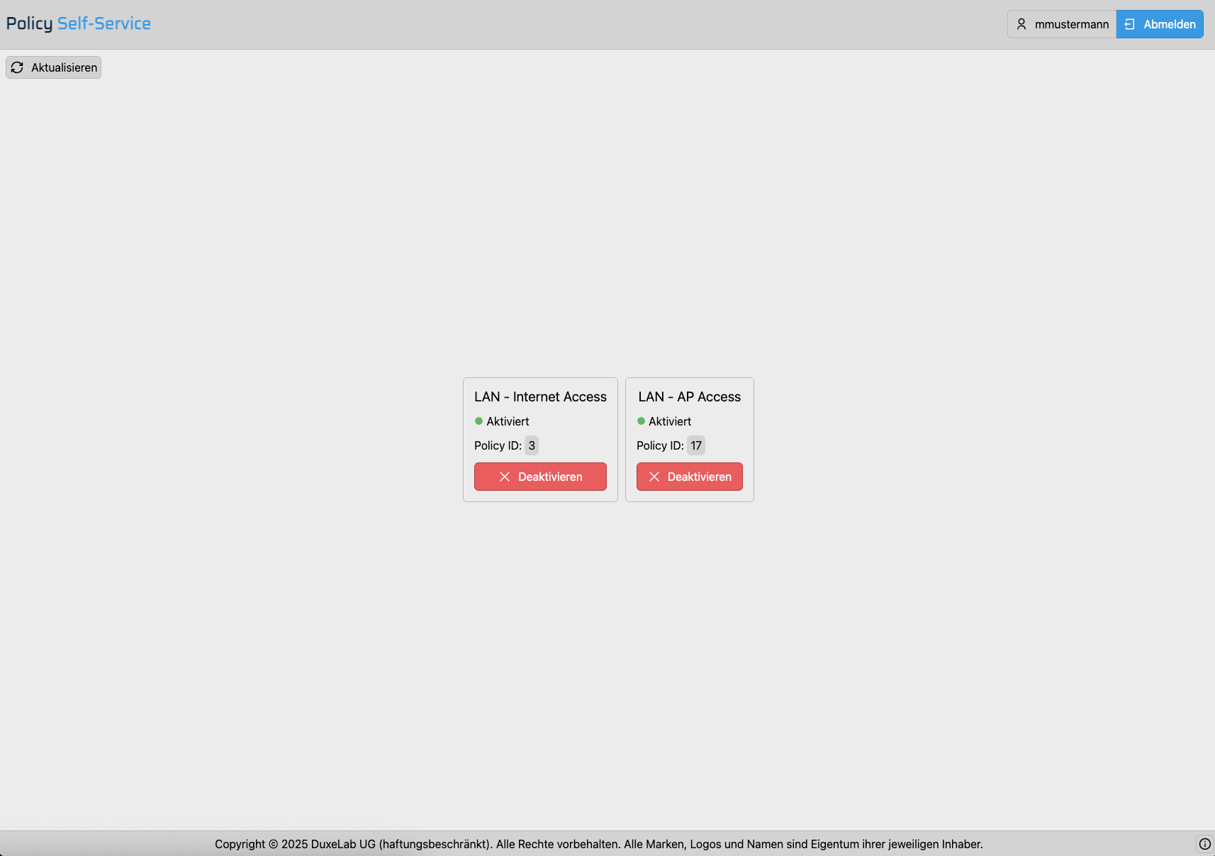 Dashboard Übersicht